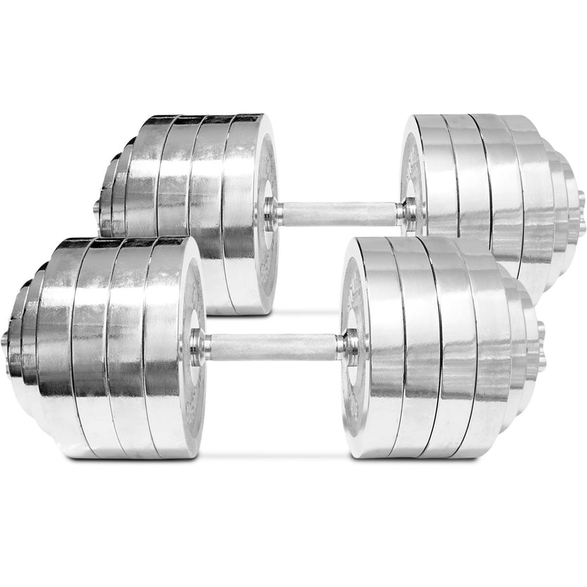 METRIX X TITAN 200 LB Set Adjustable Chrome Dumbbells