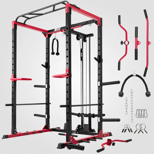 Squat Rack with LAT Pulldown