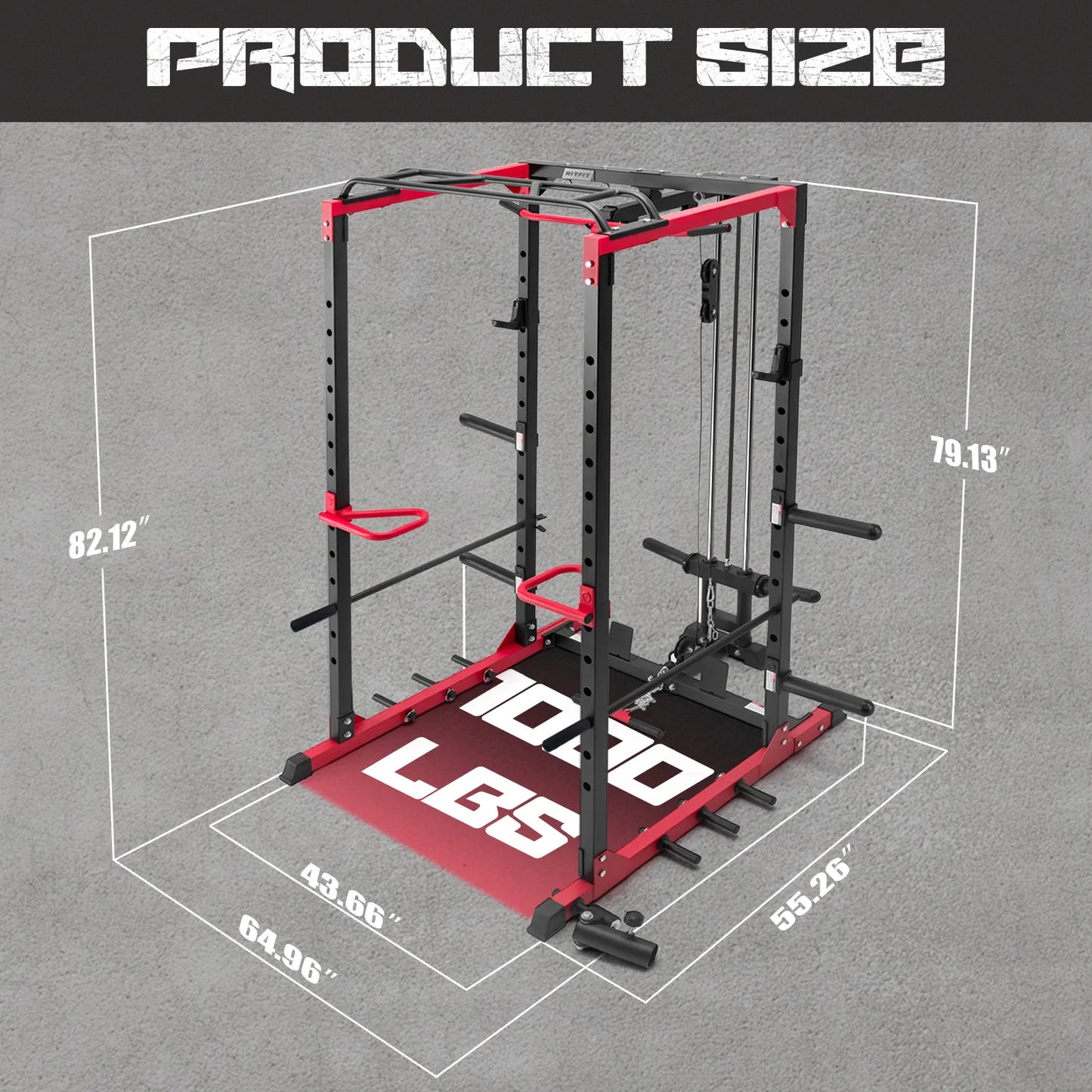 Squat Rack with LAT Pulldown